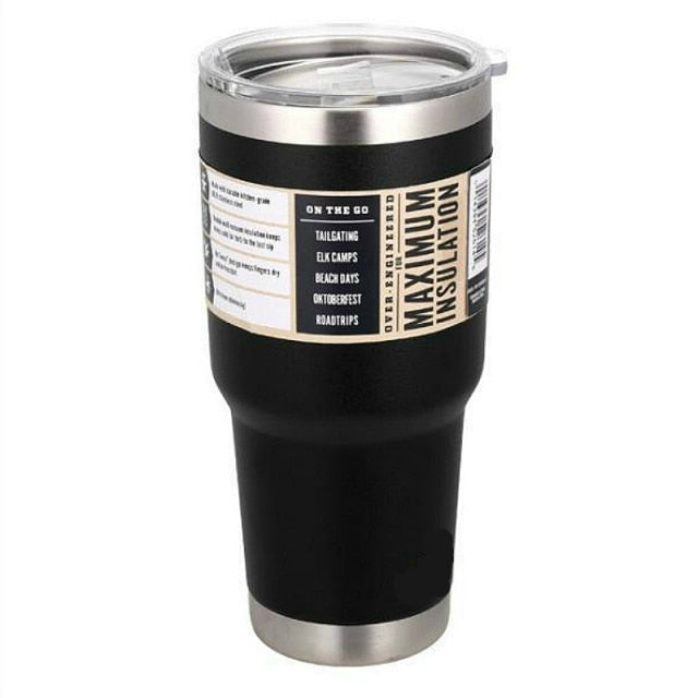 Travel Coffee Mug Water Cup Stainless Steel Thermos Tumbler Cups Vacuum Flask Thermos Bottle Thermal Cup Garrafa Termica Cup Lid