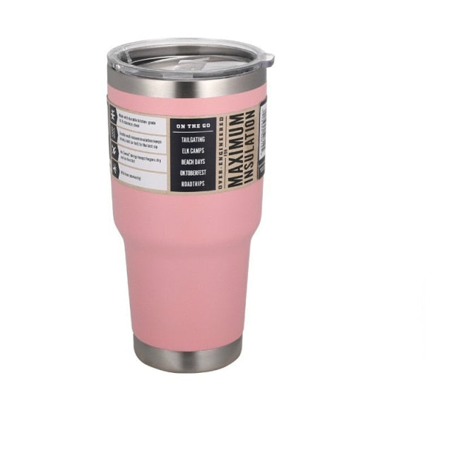 Travel Coffee Mug Water Cup Stainless Steel Thermos Tumbler Cups Vacuum Flask Thermos Bottle Thermal Cup Garrafa Termica Cup Lid