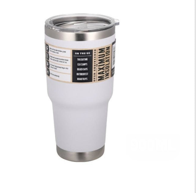 Travel Coffee Mug Water Cup Stainless Steel Thermos Tumbler Cups Vacuum Flask Thermos Bottle Thermal Cup Garrafa Termica Cup Lid