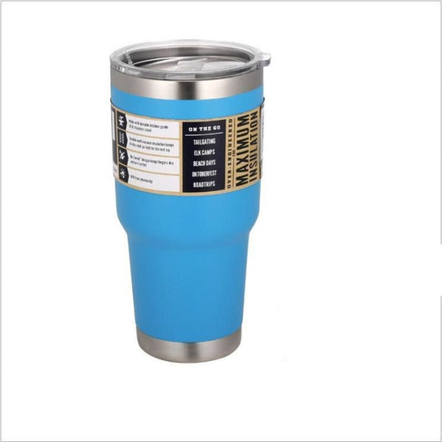 Travel Coffee Mug Water Cup Stainless Steel Thermos Tumbler Cups Vacuum Flask Thermos Bottle Thermal Cup Garrafa Termica Cup Lid