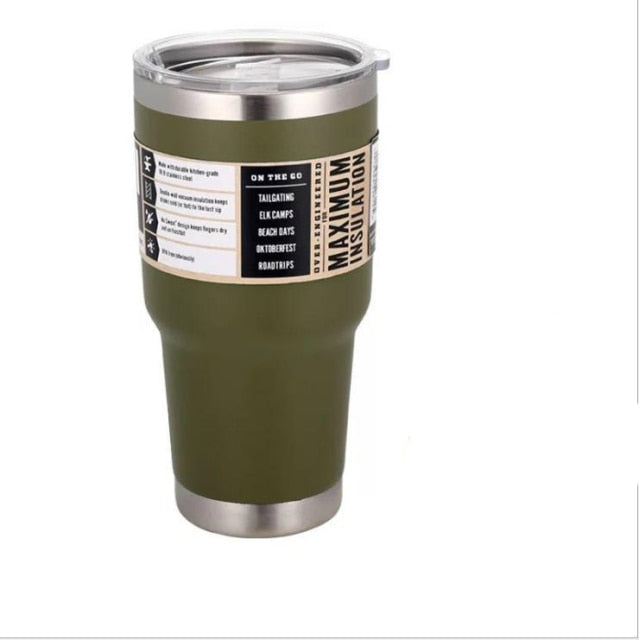 Travel Coffee Mug Water Cup Stainless Steel Thermos Tumbler Cups Vacuum Flask Thermos Bottle Thermal Cup Garrafa Termica Cup Lid