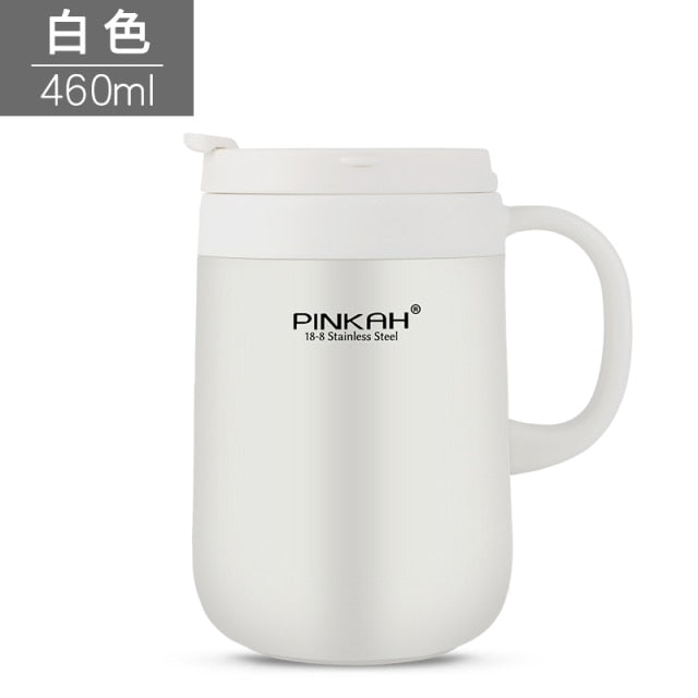 Hot Sale Pinkah Coffee Thermo Mug 340ml 460ml Office Vacuum Flasks Home Thermos Cup With Handle Insulated Mug Thermos As Gift