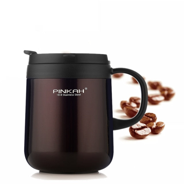 Hot Sale Pinkah Coffee Thermo Mug 340ml 460ml Office Vacuum Flasks Home Thermos Cup With Handle Insulated Mug Thermos As Gift