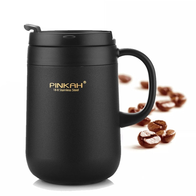 Hot Sale Pinkah Coffee Thermo Mug 340ml 460ml Office Vacuum Flasks Home Thermos Cup With Handle Insulated Mug Thermos As Gift