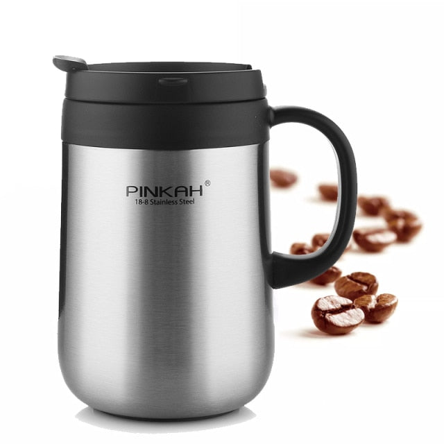 Hot Sale Pinkah Coffee Thermo Mug 340ml 460ml Office Vacuum Flasks Home Thermos Cup With Handle Insulated Mug Thermos As Gift