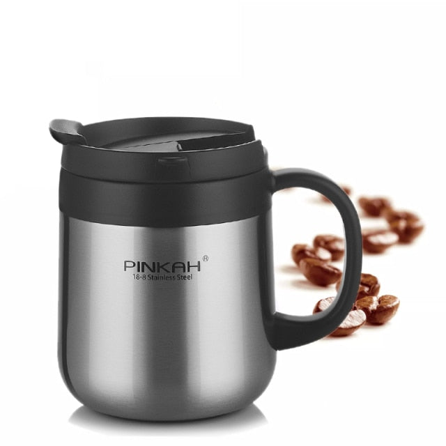 Hot Sale Pinkah Coffee Thermo Mug 340ml 460ml Office Vacuum Flasks Home Thermos Cup With Handle Insulated Mug Thermos As Gift