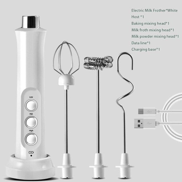 Portable 3 In 1 Electric Milk Frother